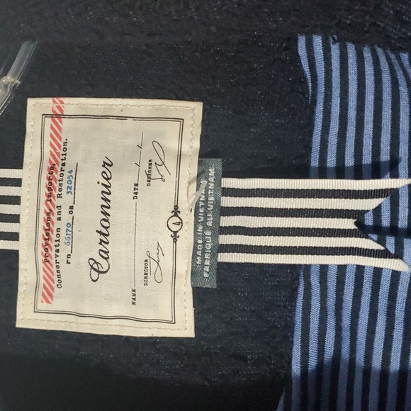 Anthropologie Cartonnier Blazer 4 Shoulder Pads Blue Black - Picture 3 of 12